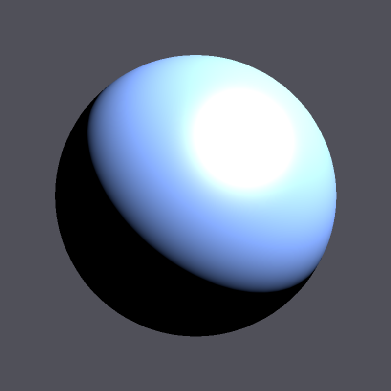 ‘A Phong-shaded sphere with a directional light’