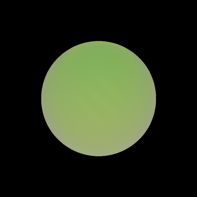 Before: a featureless green ball